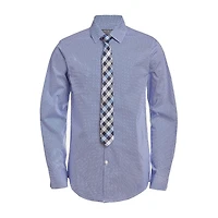 Van Heusen Little & Big Kid Boys Long Sleeve Point Collar Shirt + Tie Set