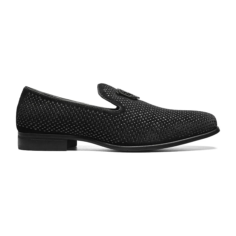 Stacy Adams Swagger Plain Toe Stud Mens Round Closed Toe Slip-On Shoe