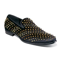 Stacy Adams Sabert Spike & Stud Mens Square Closed Toe Slip-On Shoe