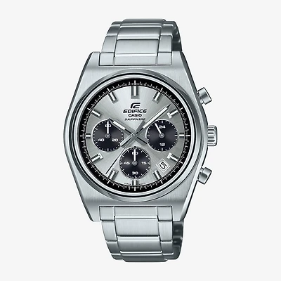 Casio Mens Silver Tone Stainless Steel Bracelet Watch Efb730d-7av