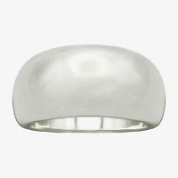 Sparkle Allure Polished Dome Womens 4MM Pure Silver Over Brass Band