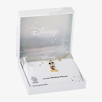 Disney Classics Womens Crystal 18K Gold Over Brass 18 Inch Pendant Necklace