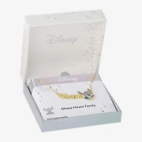 Disney Classics Ohana Womens 18K Gold Over Brass 16 Inch Pendant Necklace