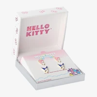Womens 18K Gold Over Brass Hello Kitty Kuromi My Melody 2 Pair Earring Set