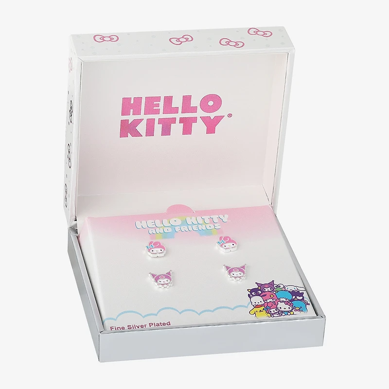 Womens Hello Kitty Kuromi My Melody 2 Pair Earring Set