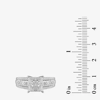 (G / I1) Womens 2 1/2 CT. T.W. Lab Grown White Diamond 10K Gold Side Stone Engagement Ring