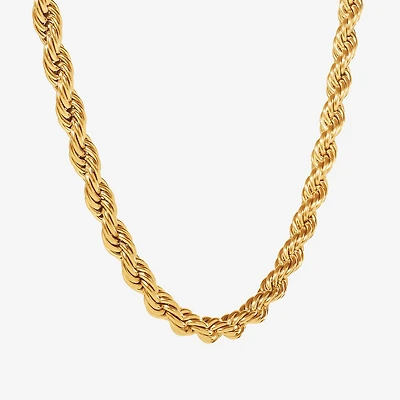Mens Stainless Steel 24 Inch Rope Chain Necklace