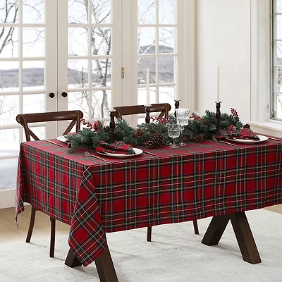 Elrene Home Fashions Stowe Tartan Holiday Plaid Rectangle Tablecloth