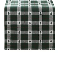 Elrene Home Fashions Sherwood Tree Dobby Cotton Table Runner