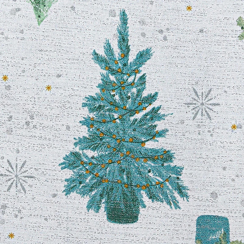 Threadmade Lucina Twinkle Trees Holiday Lurex Fabric 4-pc. Placemat