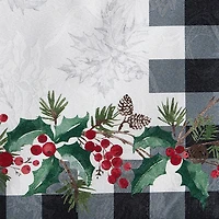 Elrene Home Fashions Holly Farmhouse Charm Holiday Fabric Tablecloth