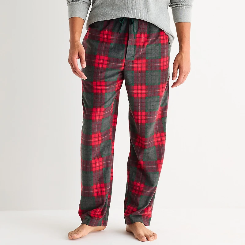 St. John's Bay Mens Big and Tall Microfleece Pajama Pants