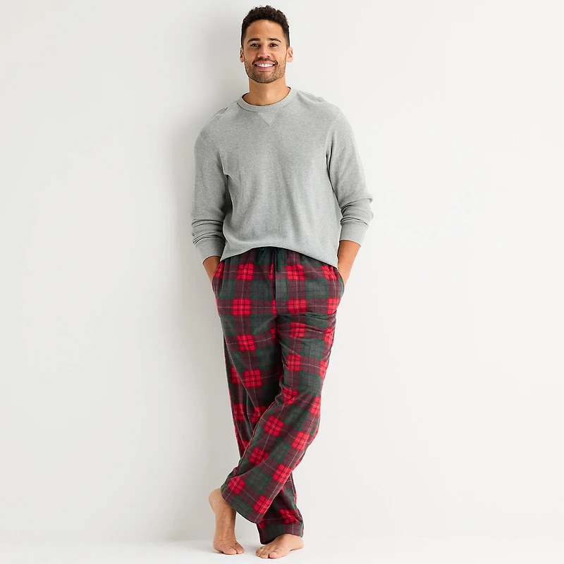 St. John's Bay Mens Big and Tall Microfleece Pajama Pants