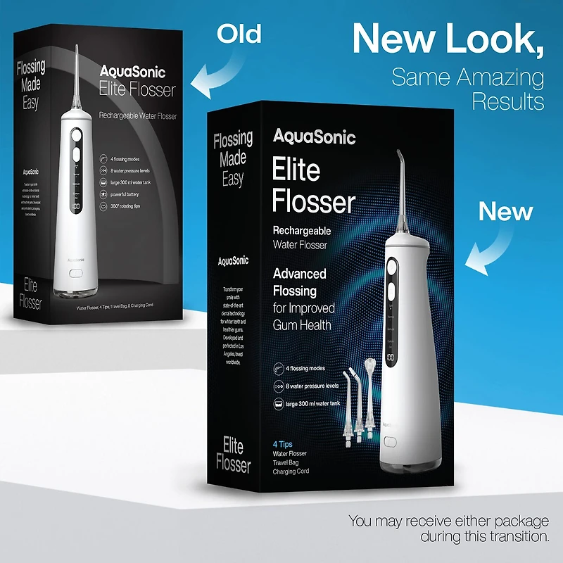 Aquasonic Elite Rechargeable Water Flosser
