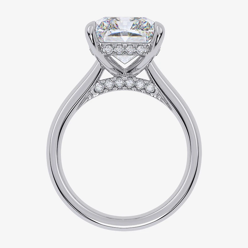 Signature By Modern Bride (G / Vs2-Si1) Womens 8 1/4 Ct. T.W. Lab Grown White Diamond 14K Gold Rectangular Solitaire Engagement Ring