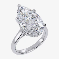 Signature By Modern Bride (G / Vs2-Si1) Womens 8 1/4 Ct. T.W. Lab Grown White Diamond 14K Gold Pear Solitaire Engagement Ring