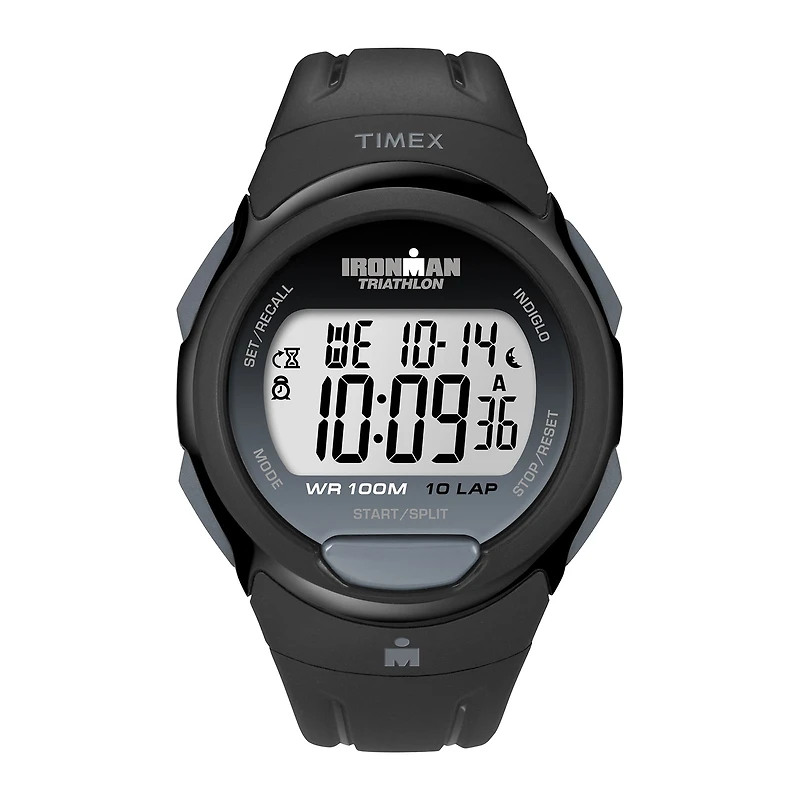 Timex® Mens Black Resin Strap 10-Lap Watch T5K6089J