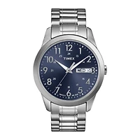 Timex® Elevated Classic Mens Stainless Steel Expansion Strap Watch T2M9339J