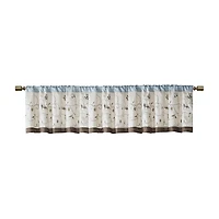 Madison Park Belle Embroidered Rod Pocket Tailored Valance