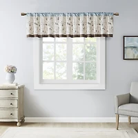 Madison Park Belle Embroidered Rod Pocket Tailored Valance