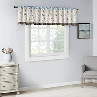 Madison Park Belle Embroidered Rod Pocket Tailored Valance
