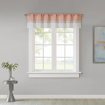 Madison Park Eastridge 50"W X 18"L Rod Pocket Tailored Valance