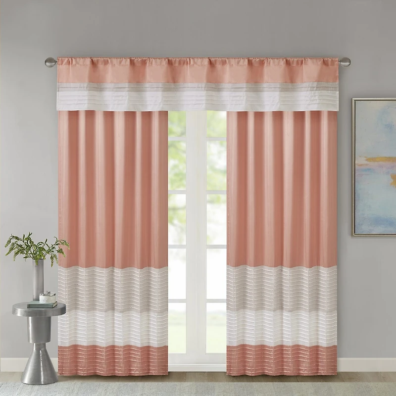 Madison Park Eastridge 50"W X 18"L Rod Pocket Tailored Valance