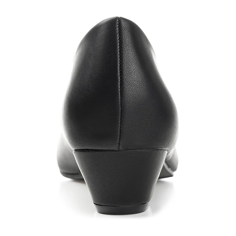 Journee Collection Saar Womens Round Closed Toe Block Heel Pumps