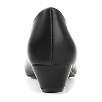 Journee Collection Saar Womens Round Closed Toe Block Heel Pumps
