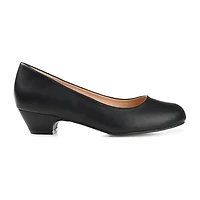 Journee Collection Saar Womens Round Closed Toe Block Heel Pumps