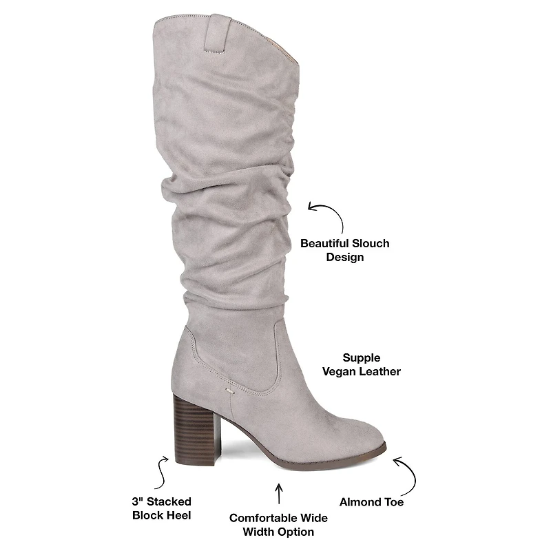 Journee Collection Womens Aneil Stacked Heel Knee Boots