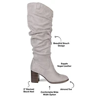 Journee Collection Womens Aneil Stacked Heel Knee Boots
