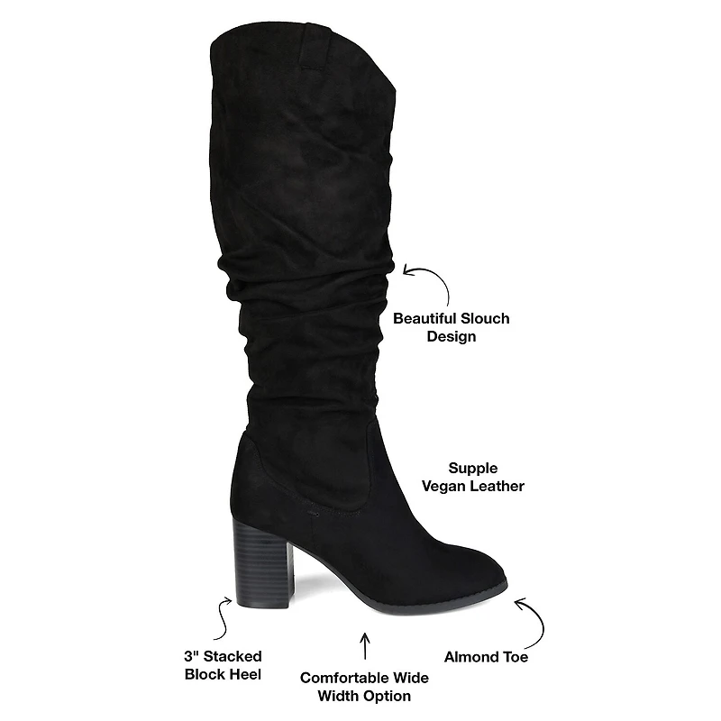 Journee Collection Womens Aneil Stacked Heel Knee Boots