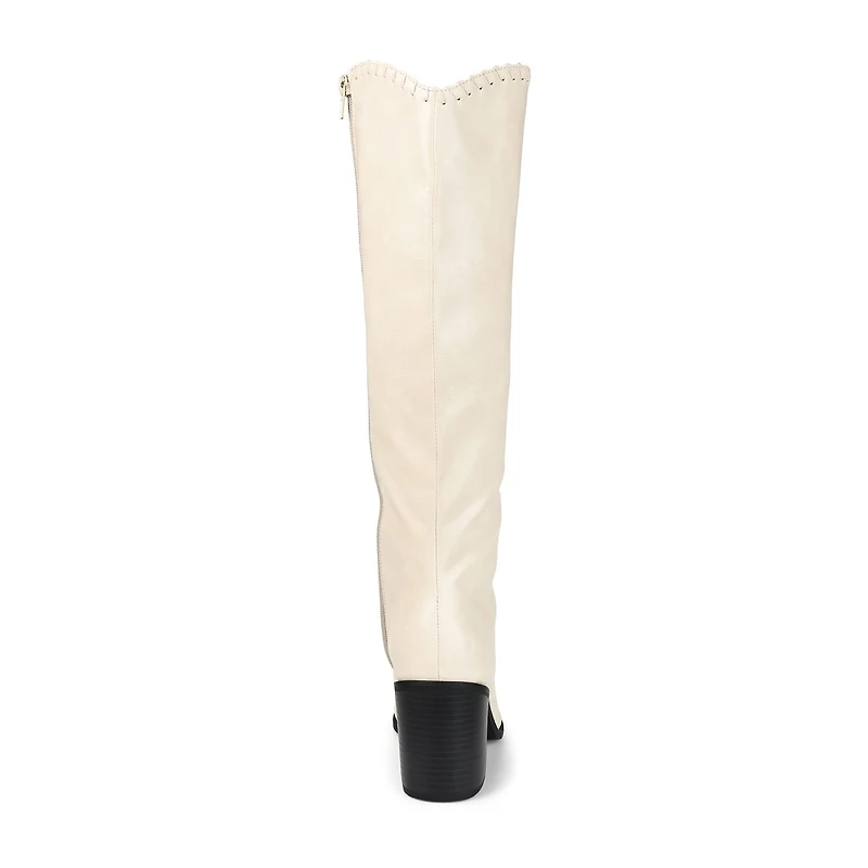 Journee Collection Womens Daria Wide Calf Stacked Heel Riding Boots