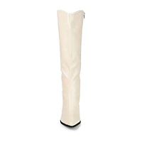 Journee Collection Womens Daria Wide Calf Stacked Heel Riding Boots