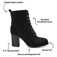 Journee Collection Womens Baylor Stacked Heel Booties