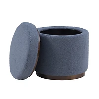 Berlinda Sherpa Round Storage Ottoman