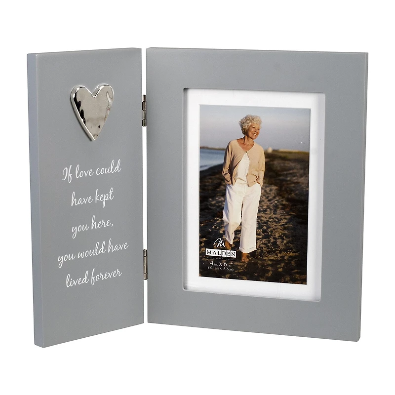 Malden 4x6/5x7 Memorial Gray Tabletop Frame