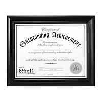Malden 8.5x11 Black Certificate Wall Frame
