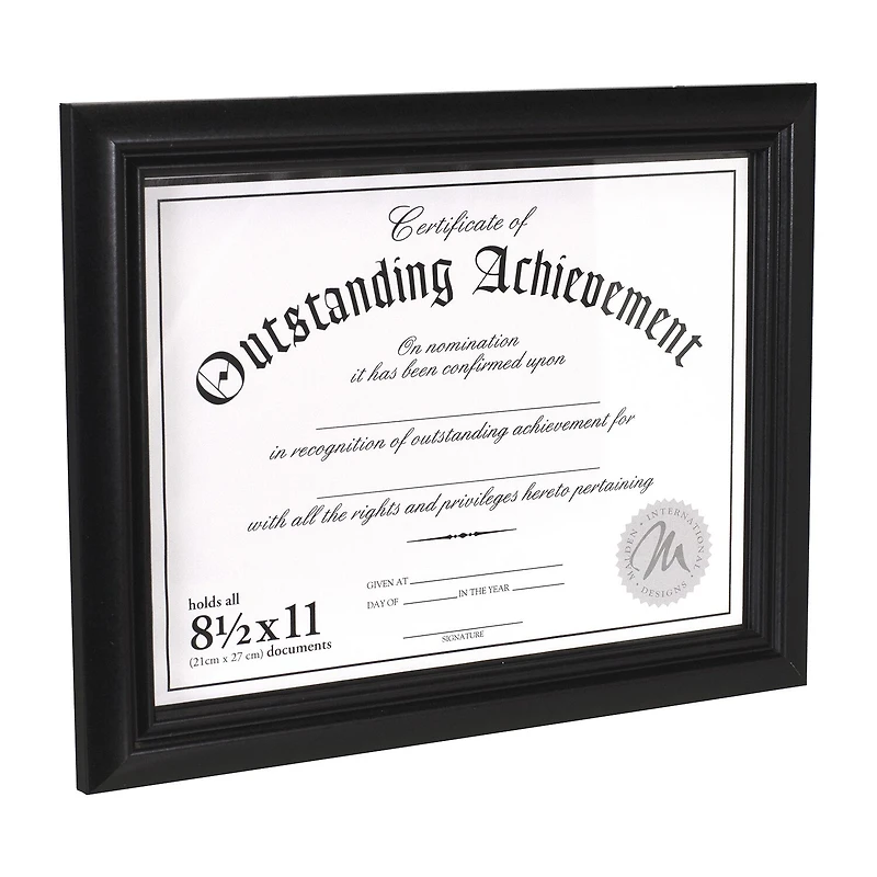 Malden 8.5x11 Black Certificate Wall Frame