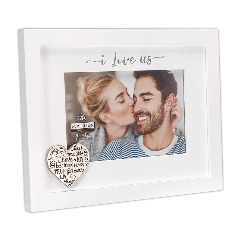Malden 4x6 I Love Us Matted With Heart Tabletop Frame