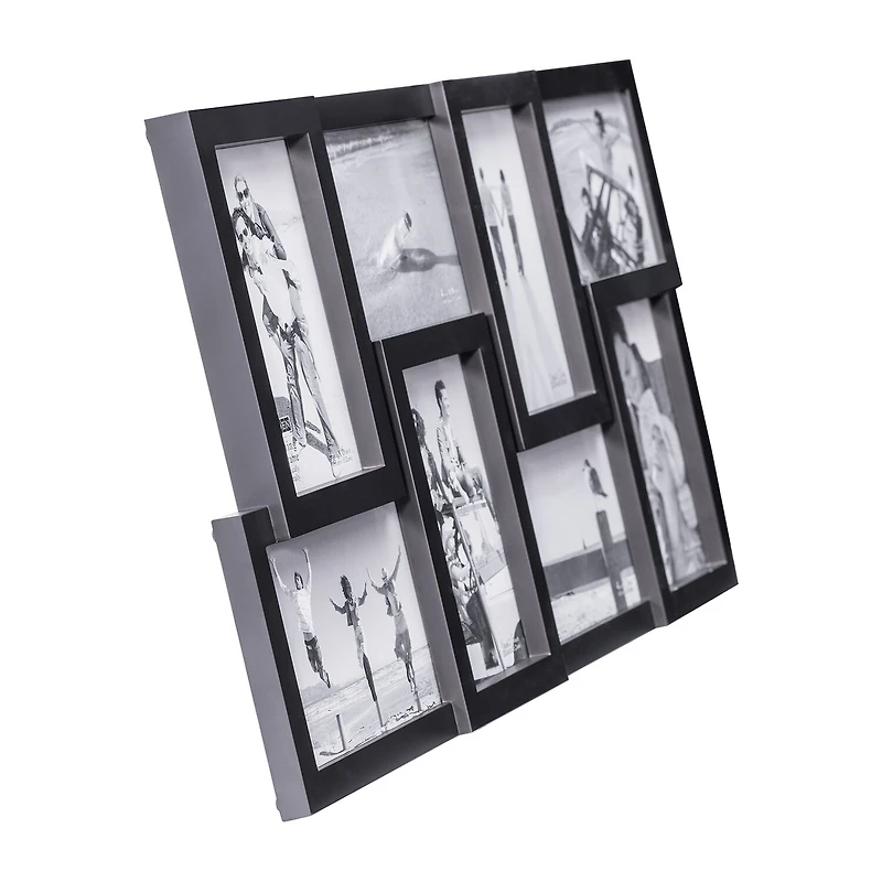 Malden 8-Op 4x6 Puzzle Collage Black Wall Frame