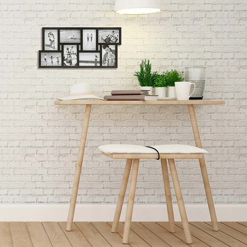 Malden 8-Op 4x6 Puzzle Collage Black Wall Frame