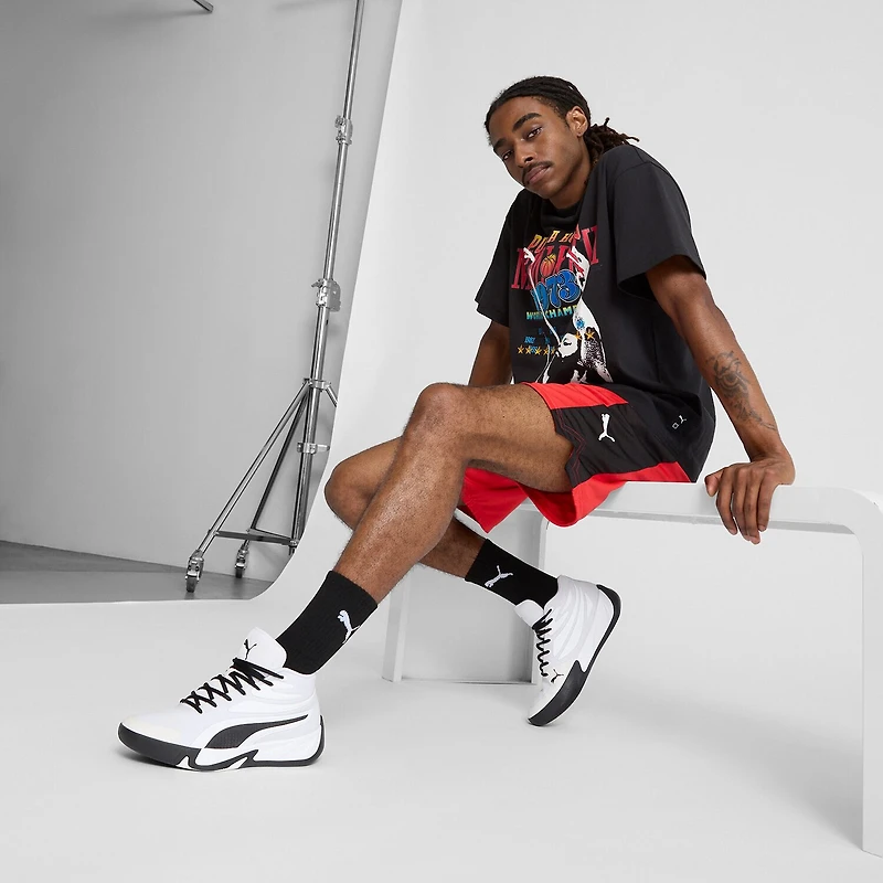PUMA Mens Moisture Wicking 10" Basketball Short