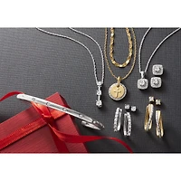 Yes, Please! Womens Lab Created White Sapphire Sterling Silver Round 2-pc. Jewelry Set