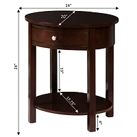 Convenience Concepts Cypress Living Room Collection Storage 1-Drawer End Table