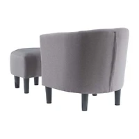 Take a Seat Churchill Accent Chair with Ottoman