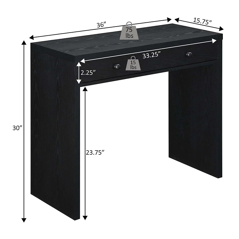 Convenience Concepts Northfield Office And Library Collection Writing Desk