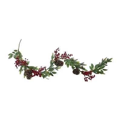 Northlight Pine Springs Berries And Pine Cones Unlit Christmas Indoor Garland