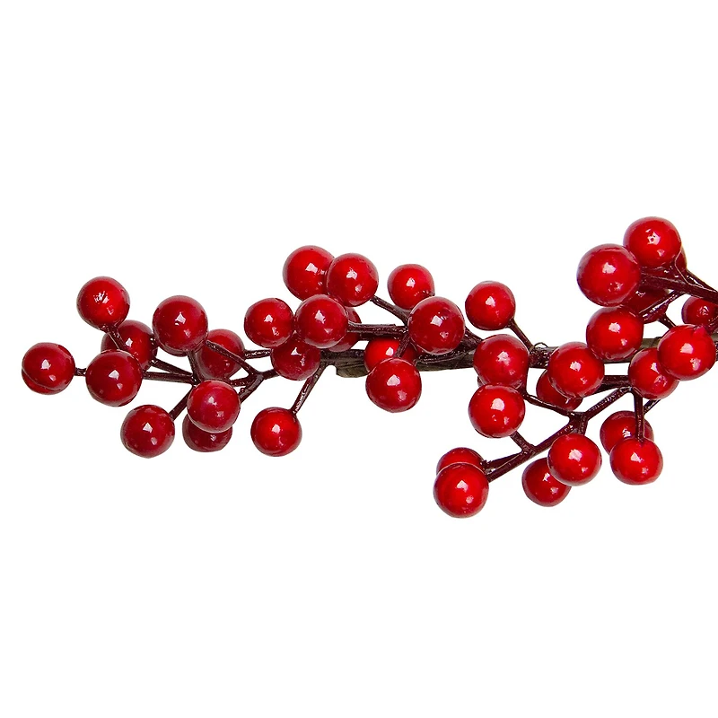 Northlight Shiny Red Berries Unlit Christmas Indoor Garland